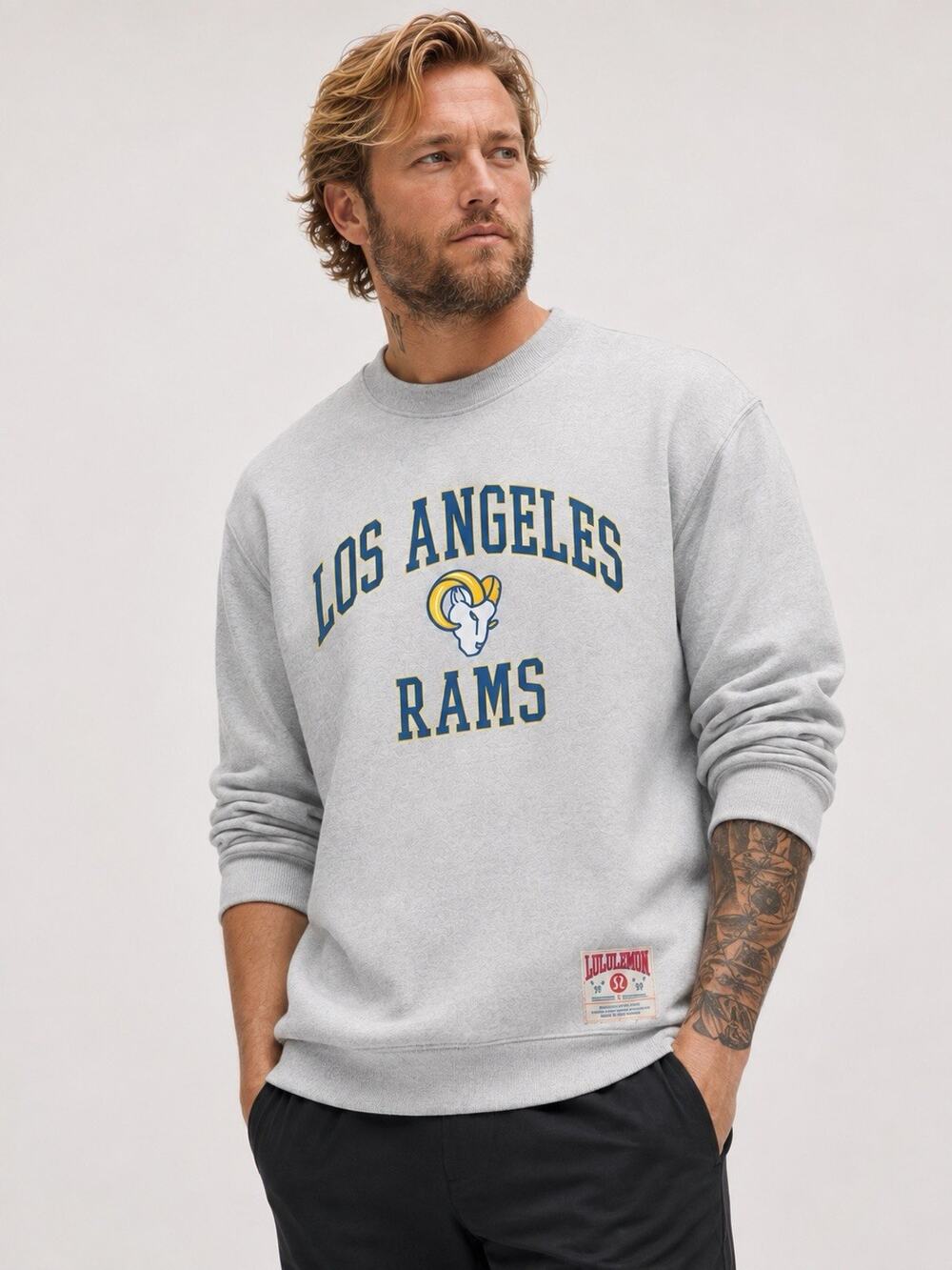 Lululemon LA Rams Steady State Crewneck Sweatshirts Men’s S Small MSRP $148 NWT